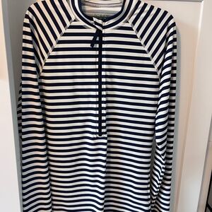 NWT J Crew long sleeve striped rash guard, size L